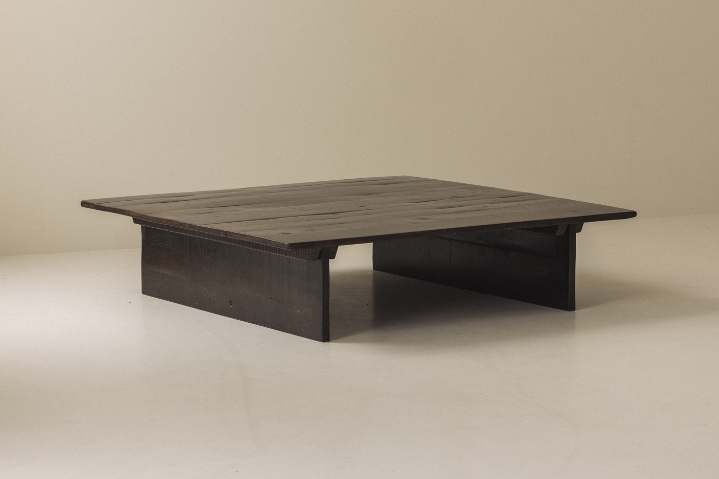 Square Coffee Table in Dark-Stained Oak