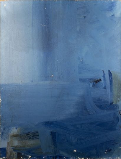 Modern School Blue Monochrome Diptych