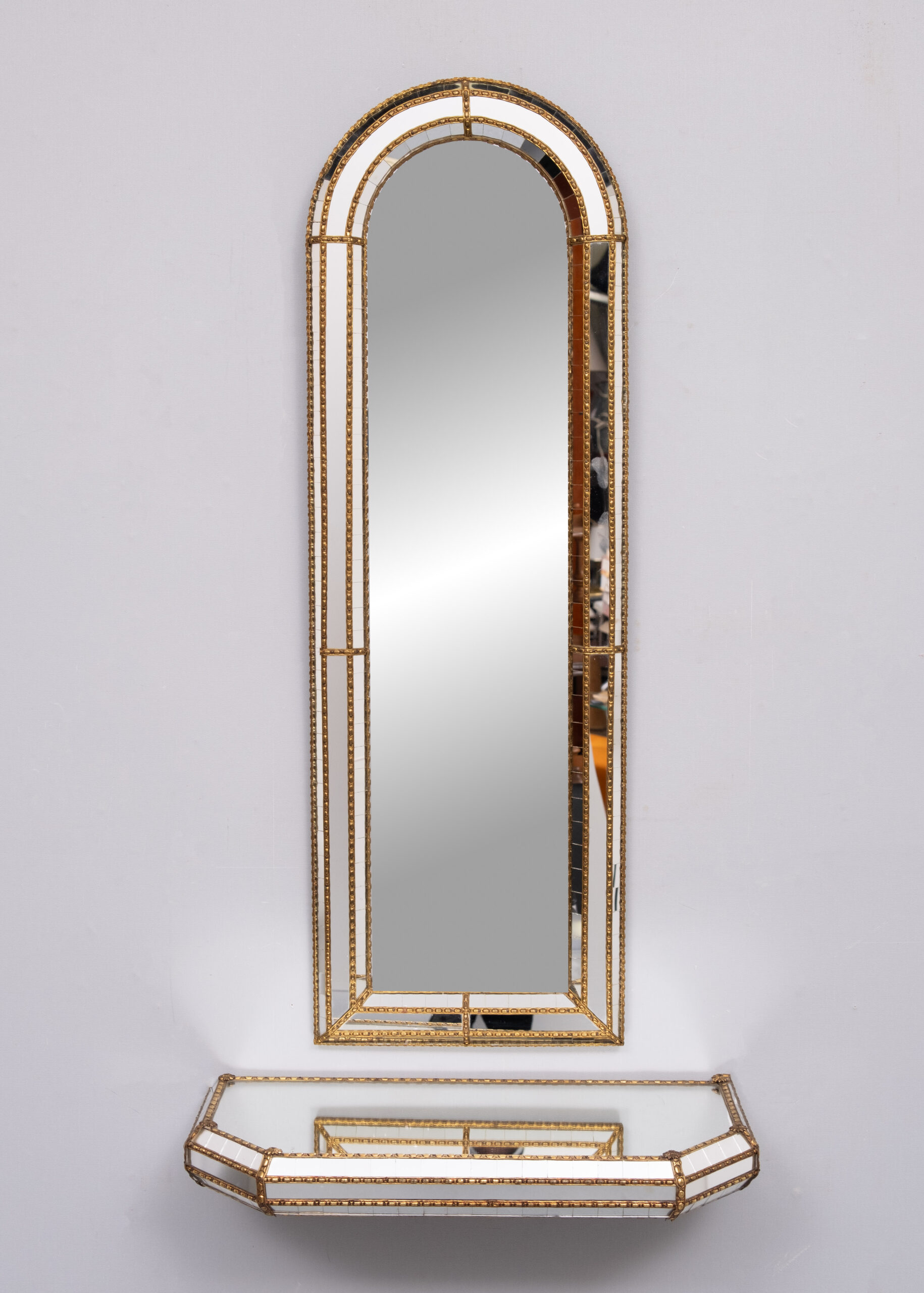 Mosaic Wall Mirror and Console
