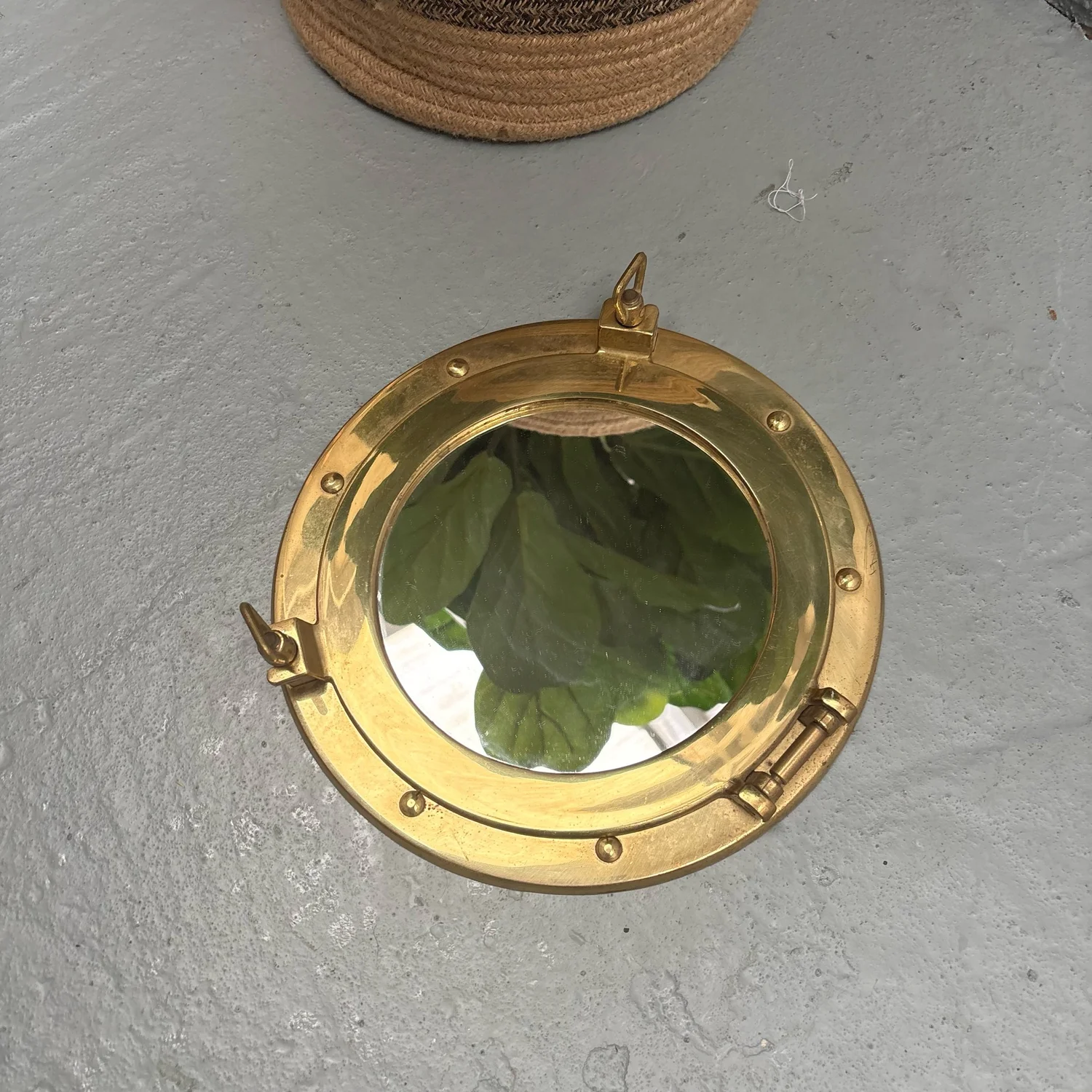 Vintage French Porthole Wall Mirror