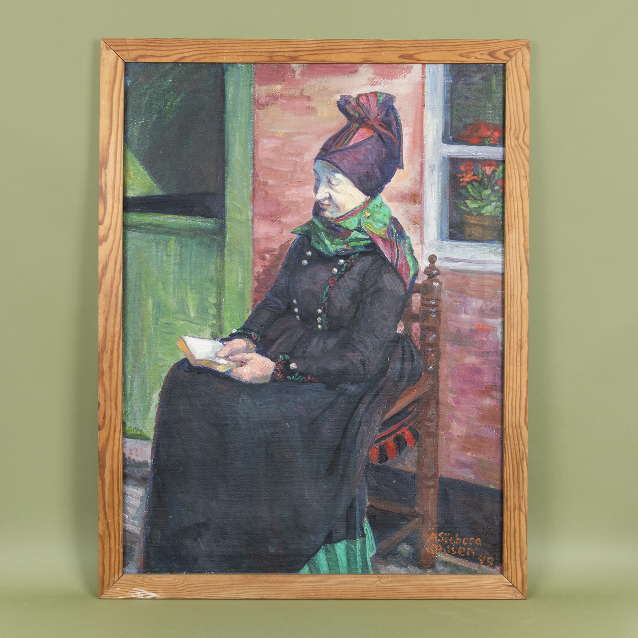 Portrait of a Lady in Danish Traditional Costume