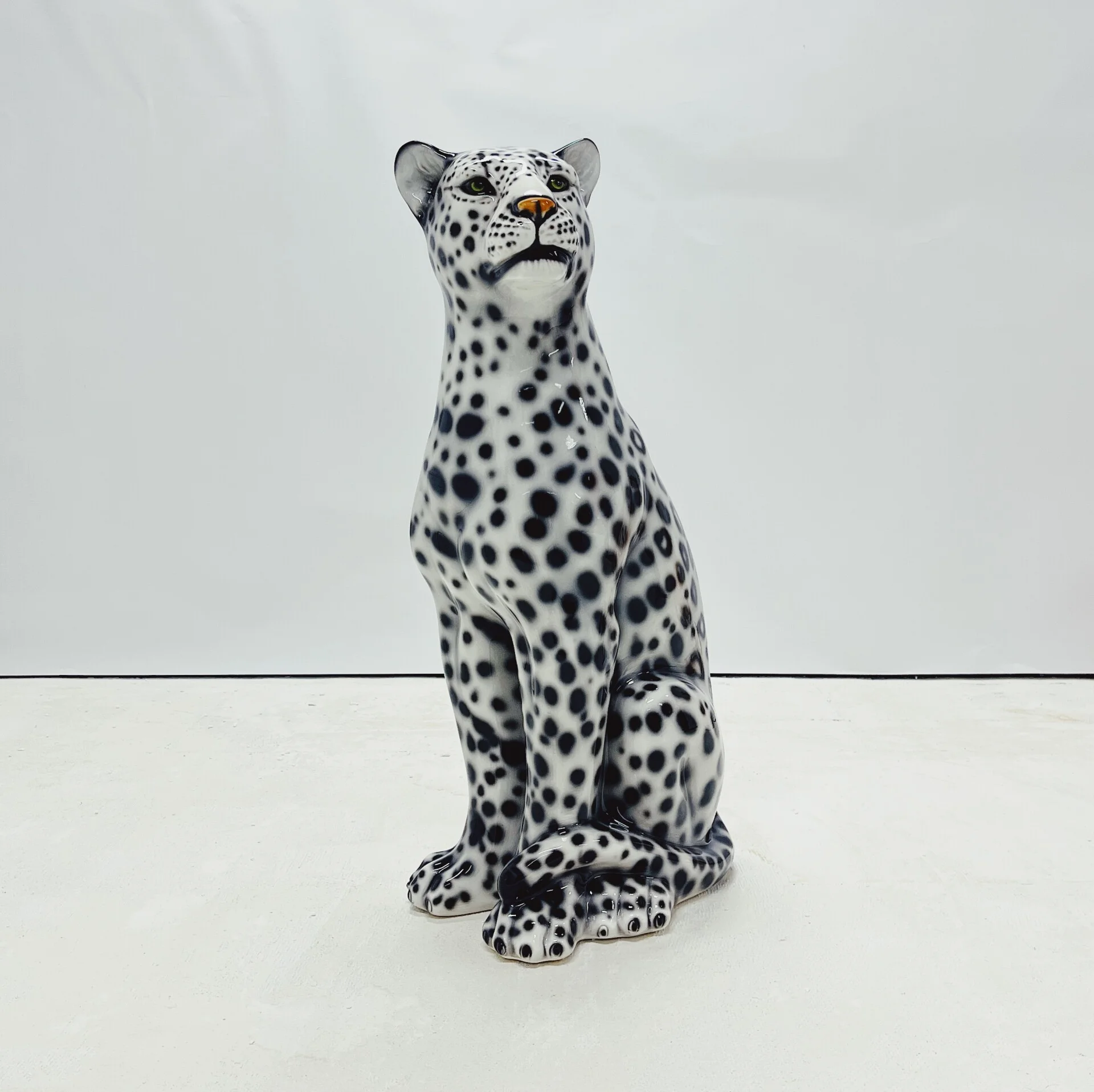 Snow Leopard Ceramic Sculpture