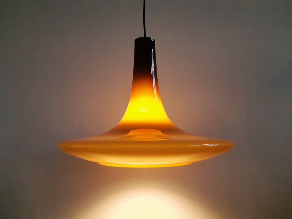 Large Brown Murano Glass Pendant Lamp