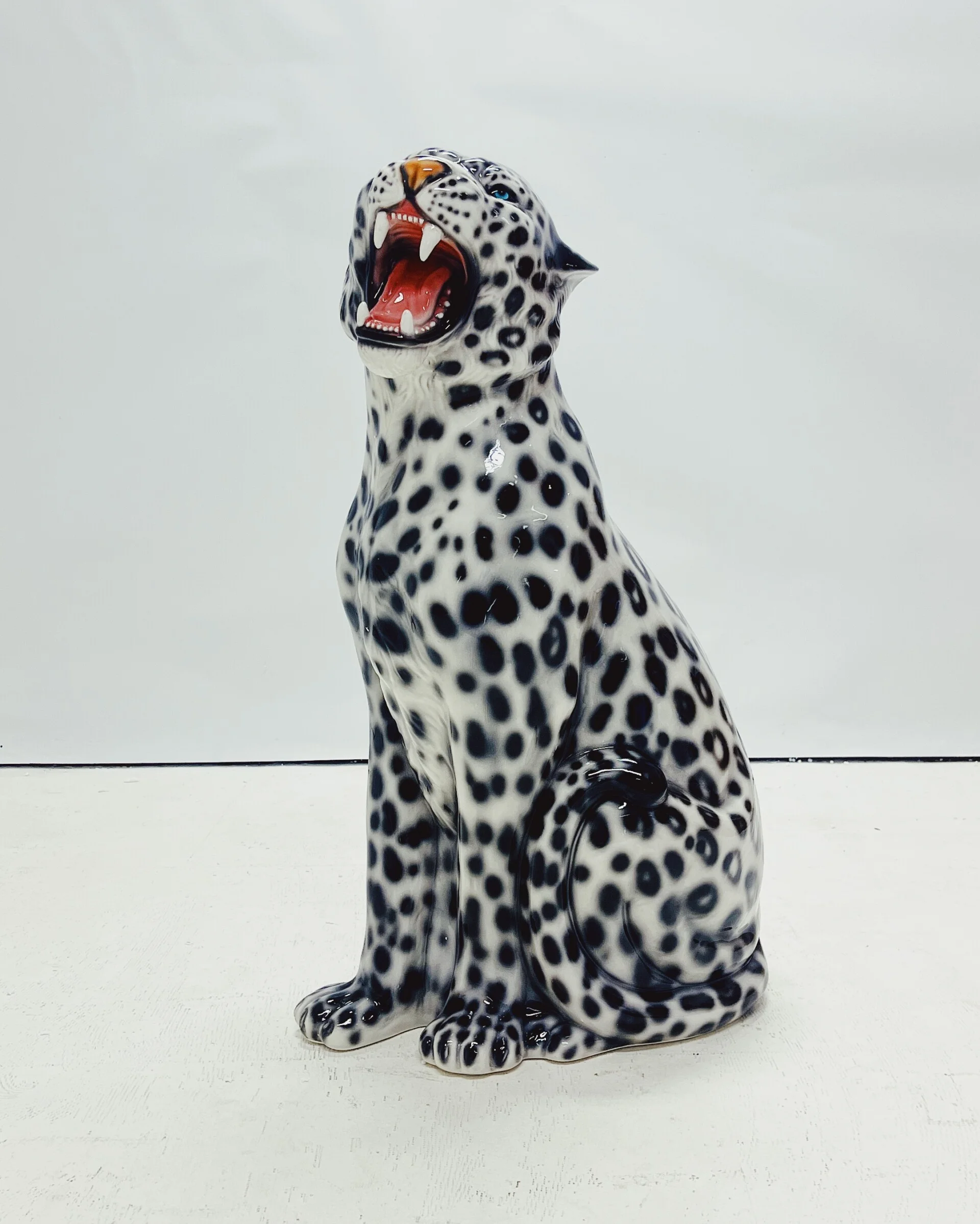 Snow Leopard Ceramic Sculpture
