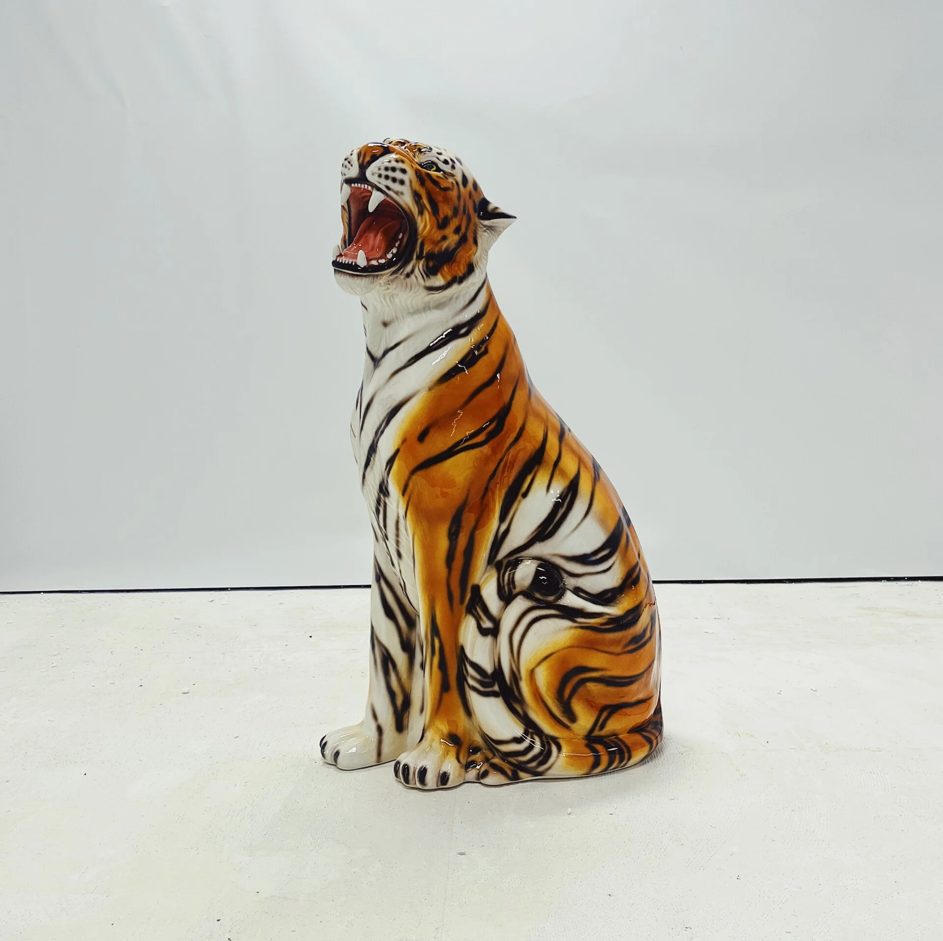 Ceramic Tiger Sculpture