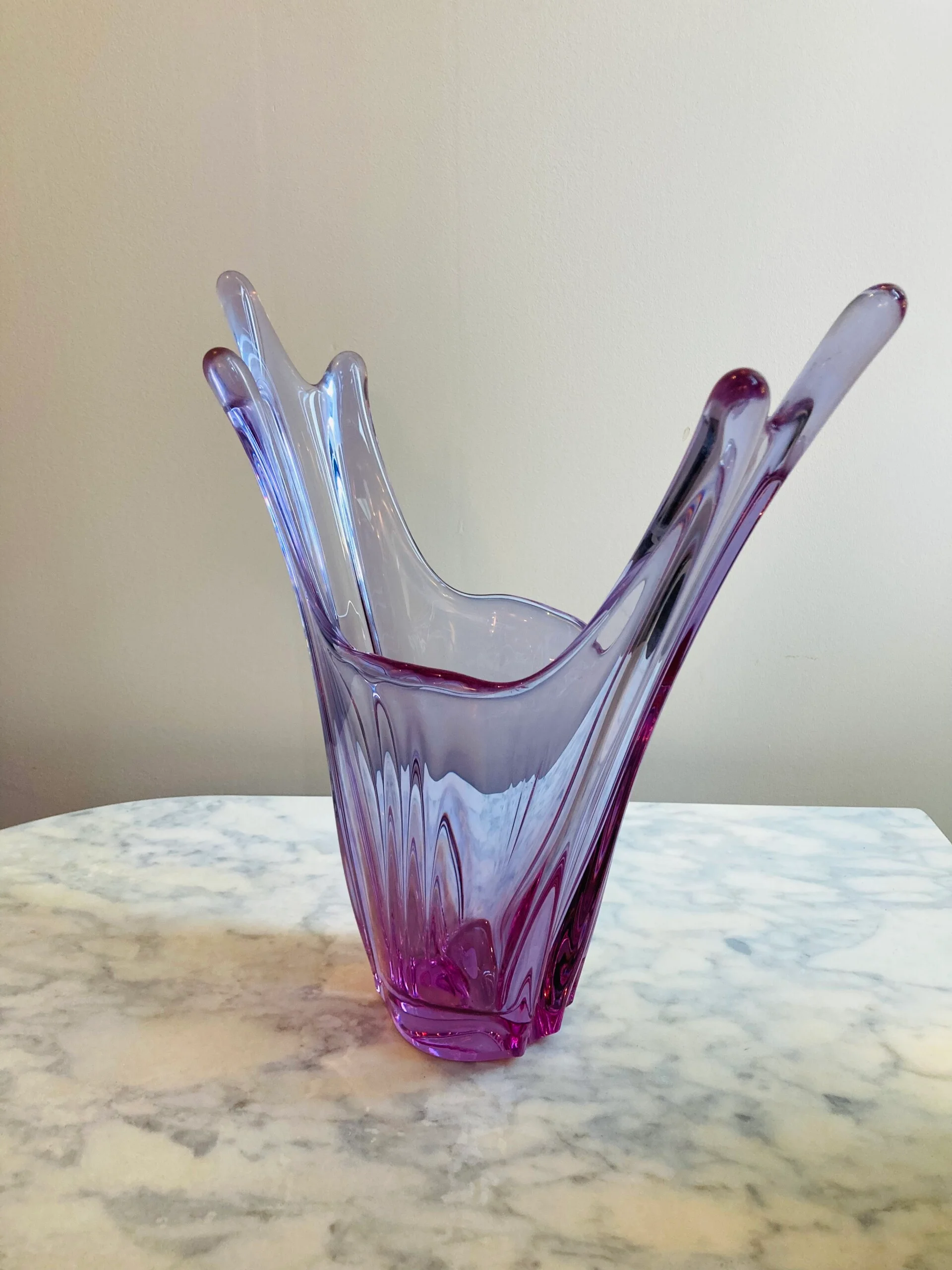 Mid-Century Val St. Lambert Splash Vase