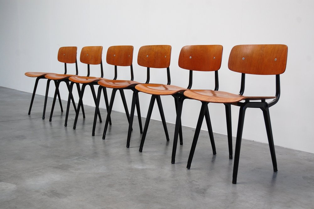 Set of 6 Revolt Chairs by Friso Kramer