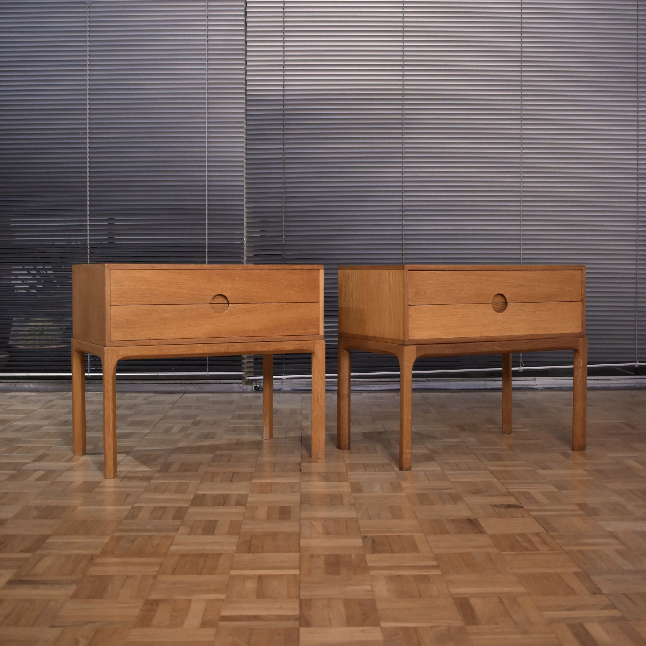 Pair of Oak Chest of Drawers Model 384