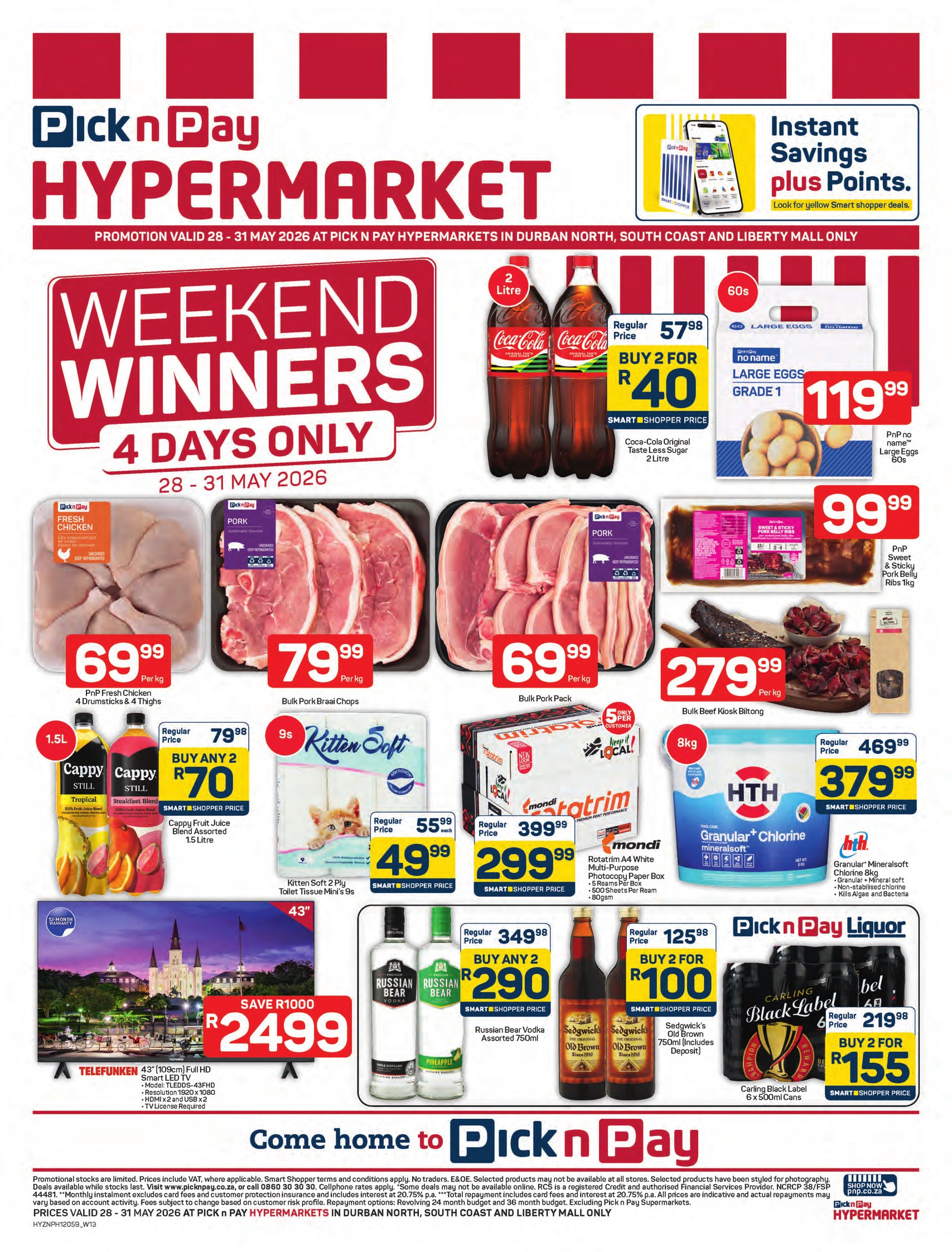 Pick n Pay Hypermarket Weekend Winners