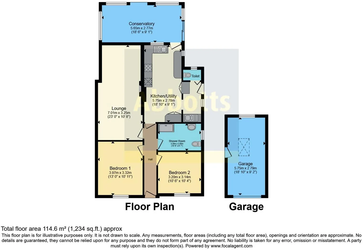 2 bed Semi-Detached Bungalow