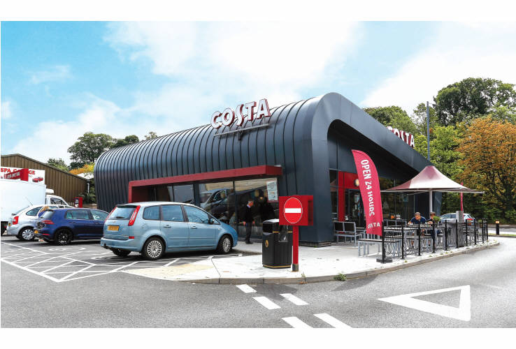 Costa Coffee Drive Thru Warwick Old Road Leamington Spa Warwickshire CV31 3NT