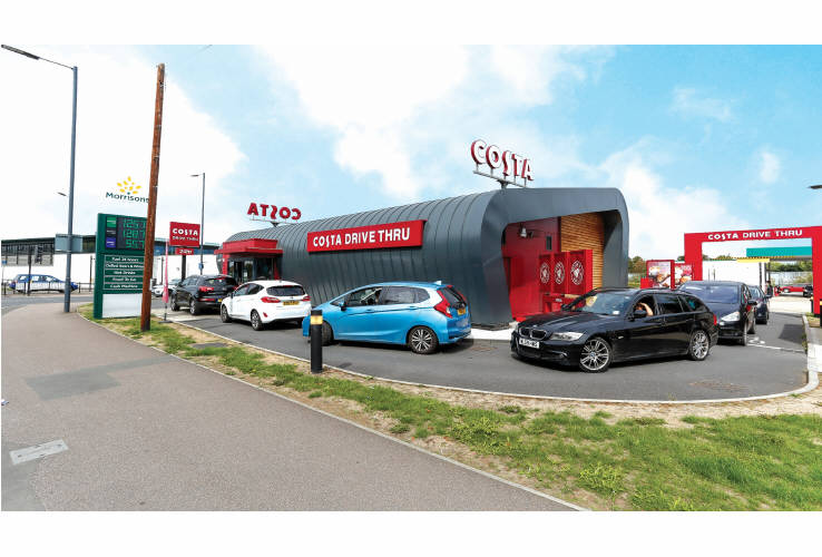 Costa Coffee Drive Thru Warwick Old Road Leamington Spa Warwickshire CV31 3NT
