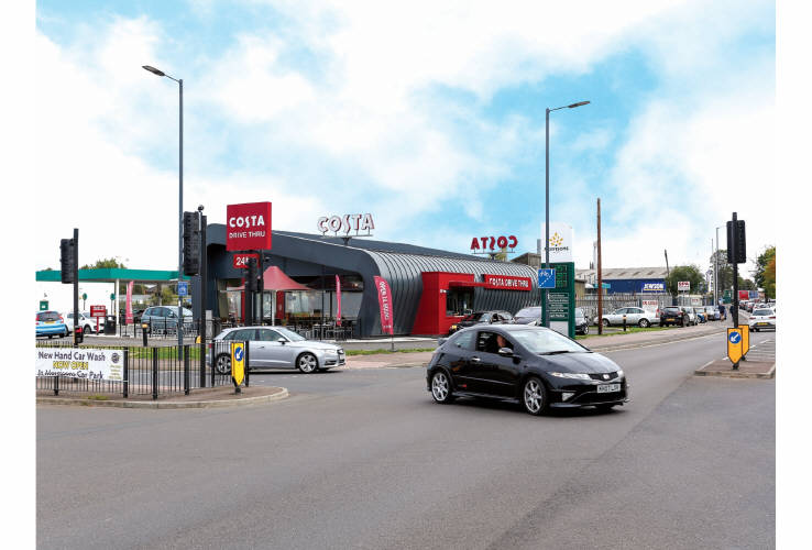 Costa Coffee Drive Thru Warwick Old Road Leamington Spa Warwickshire CV31 3NT