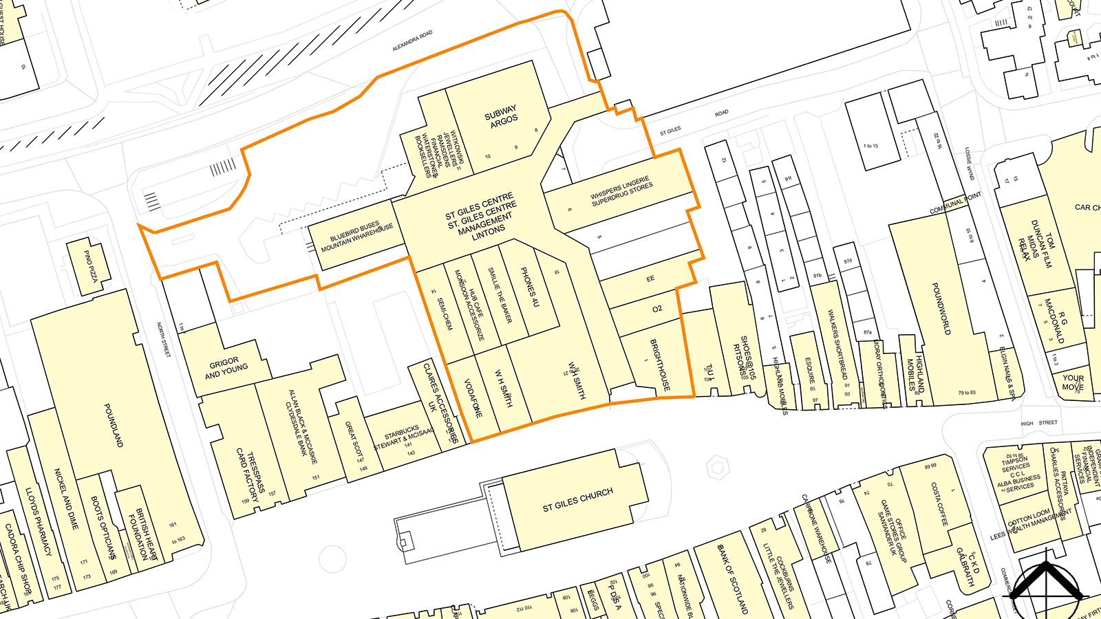 St. Giles Shopping Centre Elgin Moray IV30 1EA