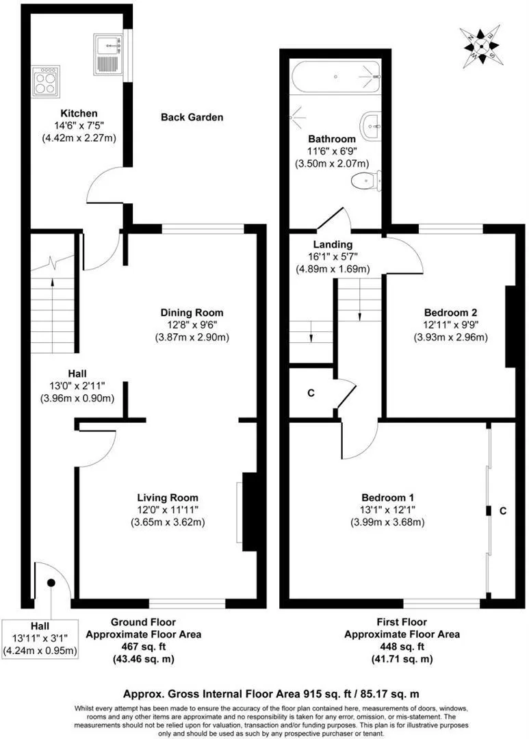 2 Bedroom House - Mid Terrace