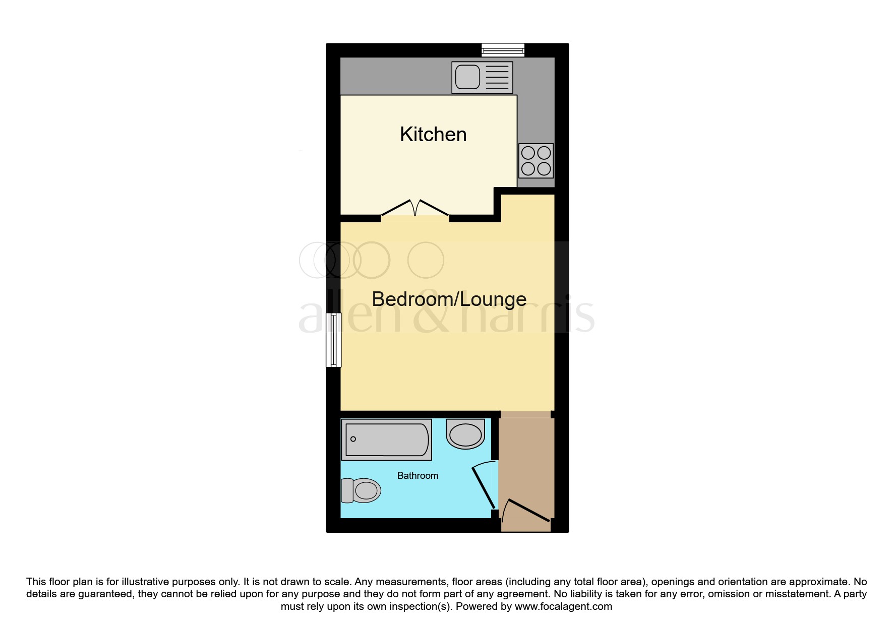 1 bed Ground Flat