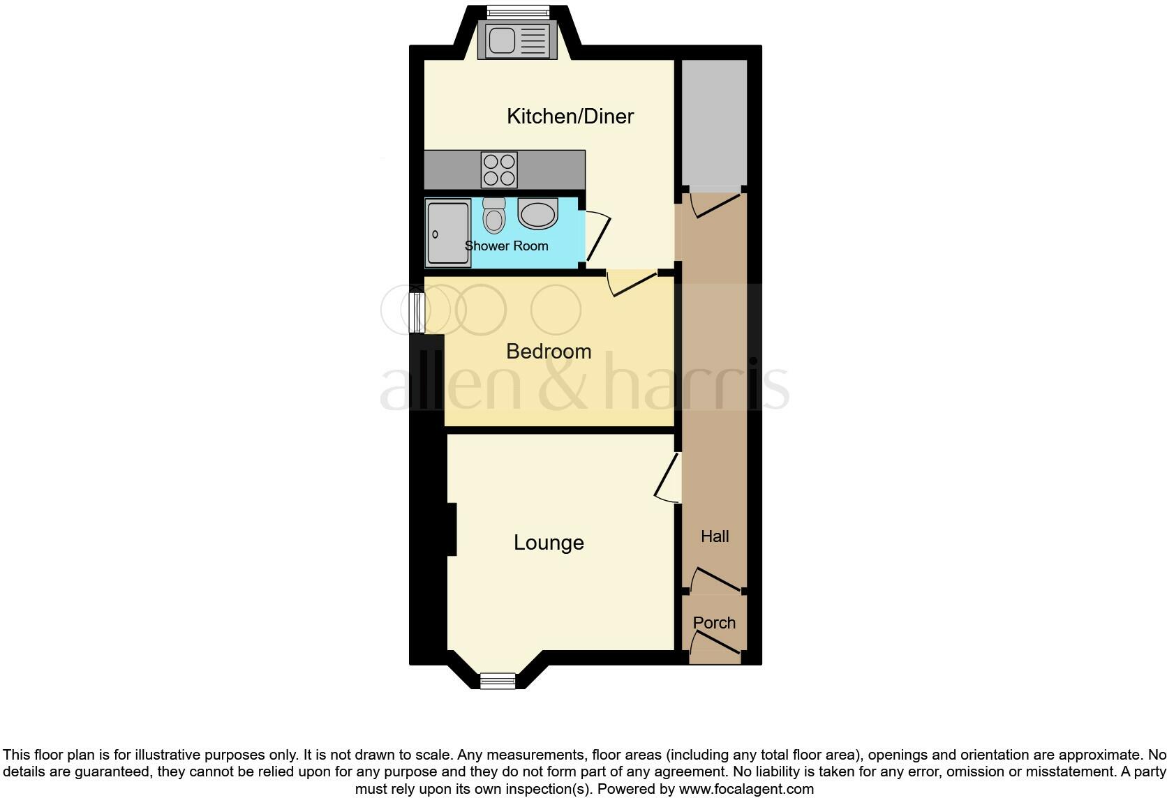 1 bed Ground Flat