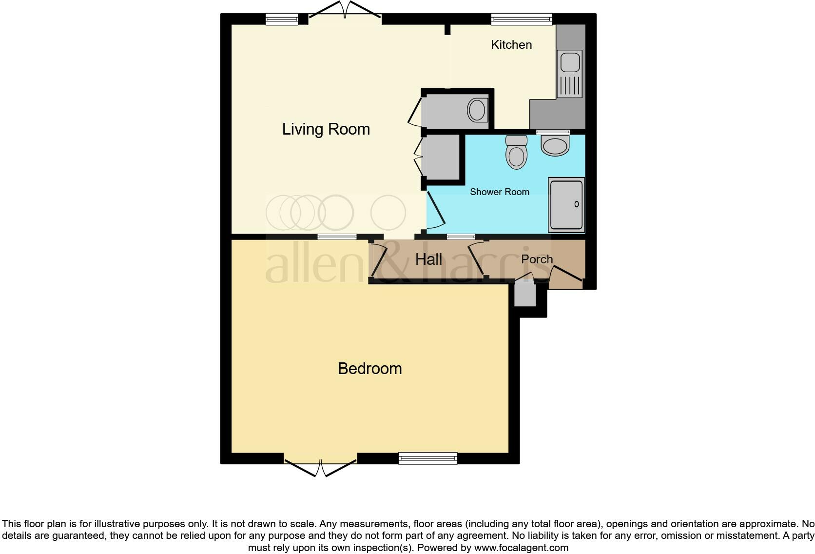 1 bed Ground Flat