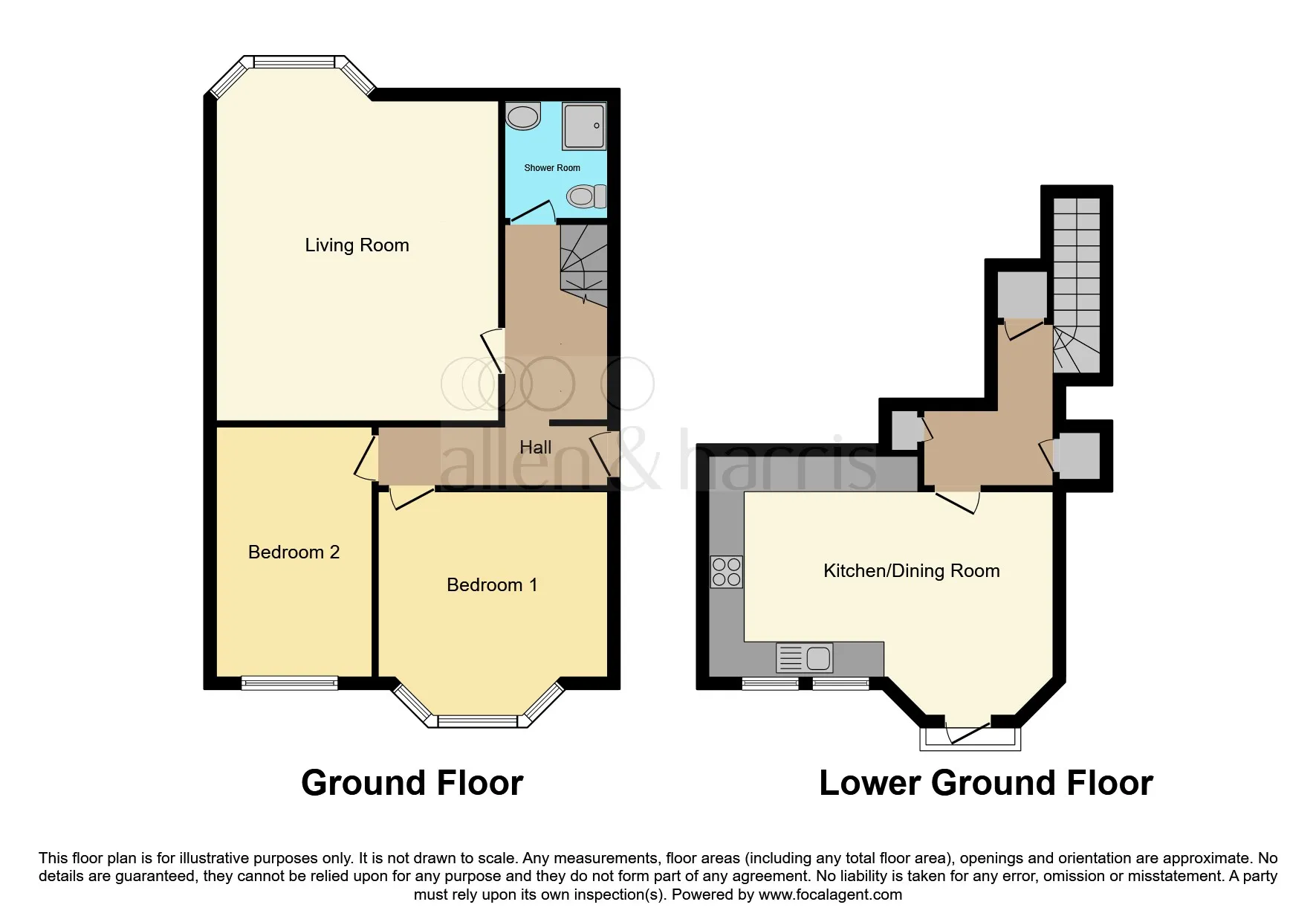 2 bed Ground Flat