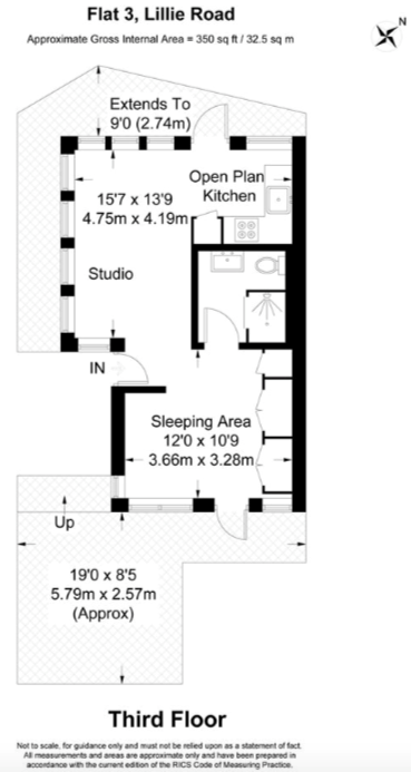 VACANT - Long Leasehold (Share of Freehold) Self Contained Third Floor Flat