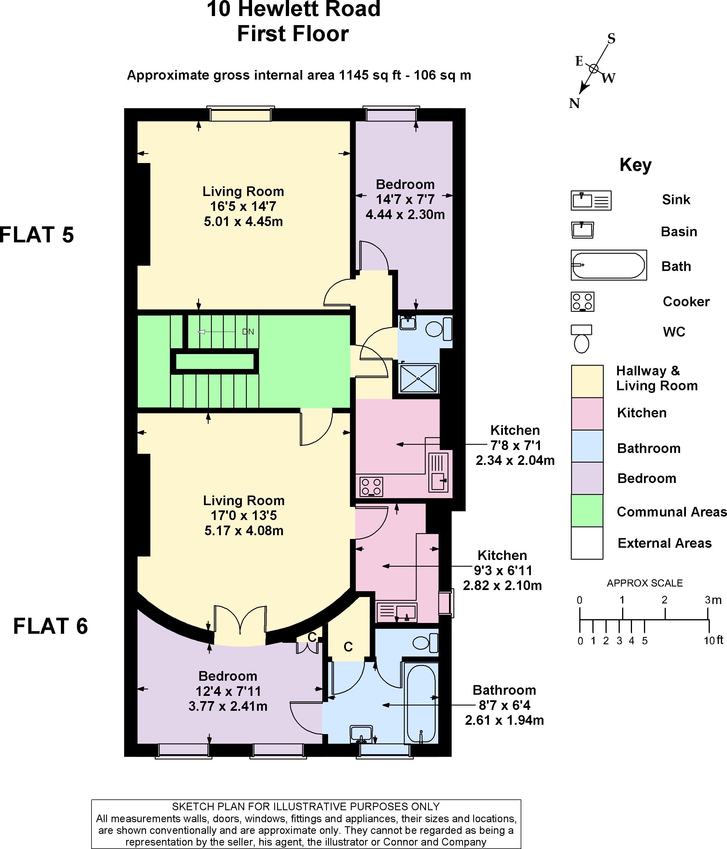 INVESTMENT - Freehold Grade 2 Listed Mid Terrace Building providing Seven self-contained Flats