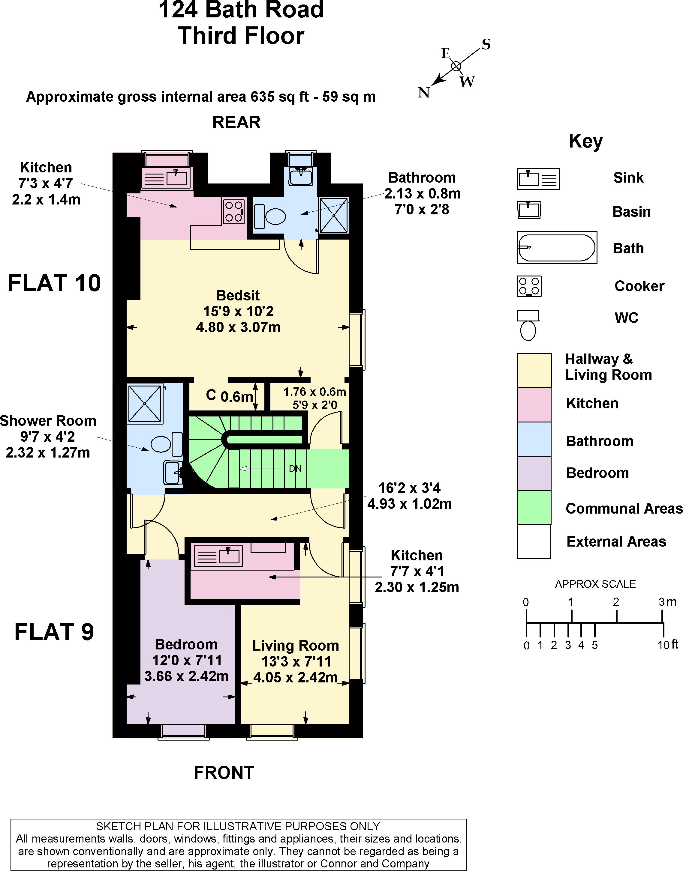 INVESTMENT - Freehold Grade 2 Listed  End of Terrace Building providing Ten self-contained Flats