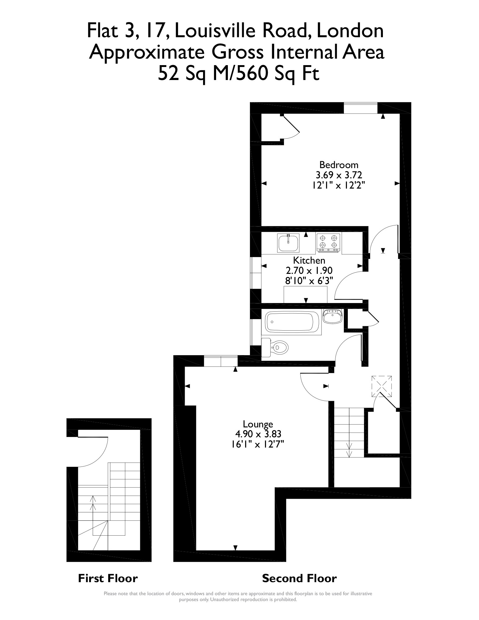 VACANT - Leasehold Self Contained Second Floor Flat