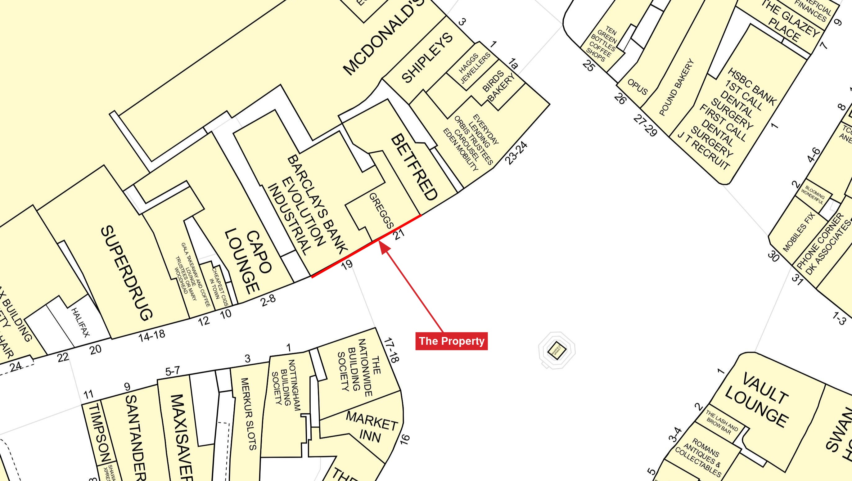 Well located Freehold Bank, Shop and Office Investment