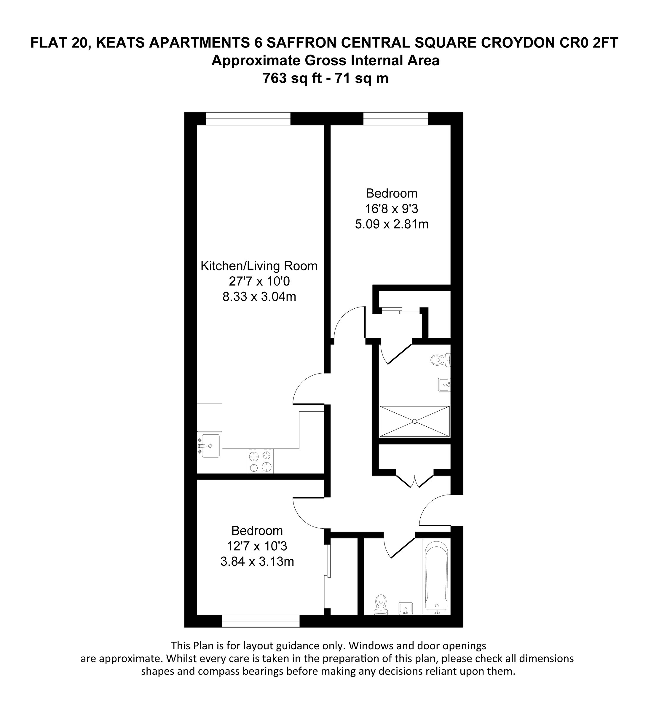 VACANT - Long Leasehold Self Contained First Floor Flat in a Berkeley Homes Development