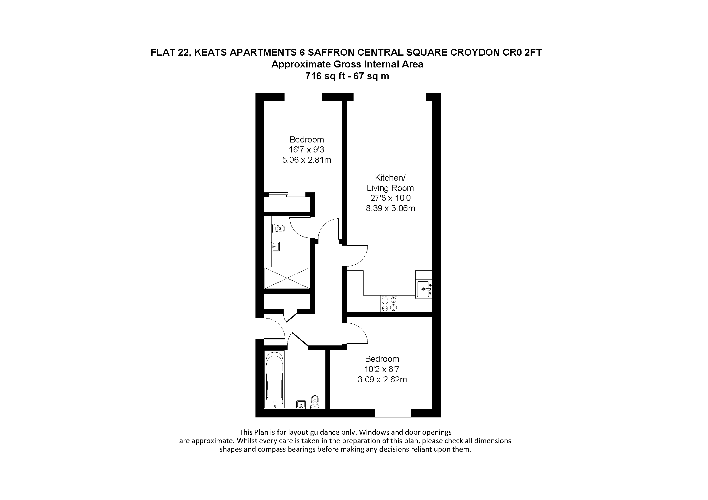 VACANT - Long Leasehold Self Contained First Floor Flat in a Berkeley Homes Development 