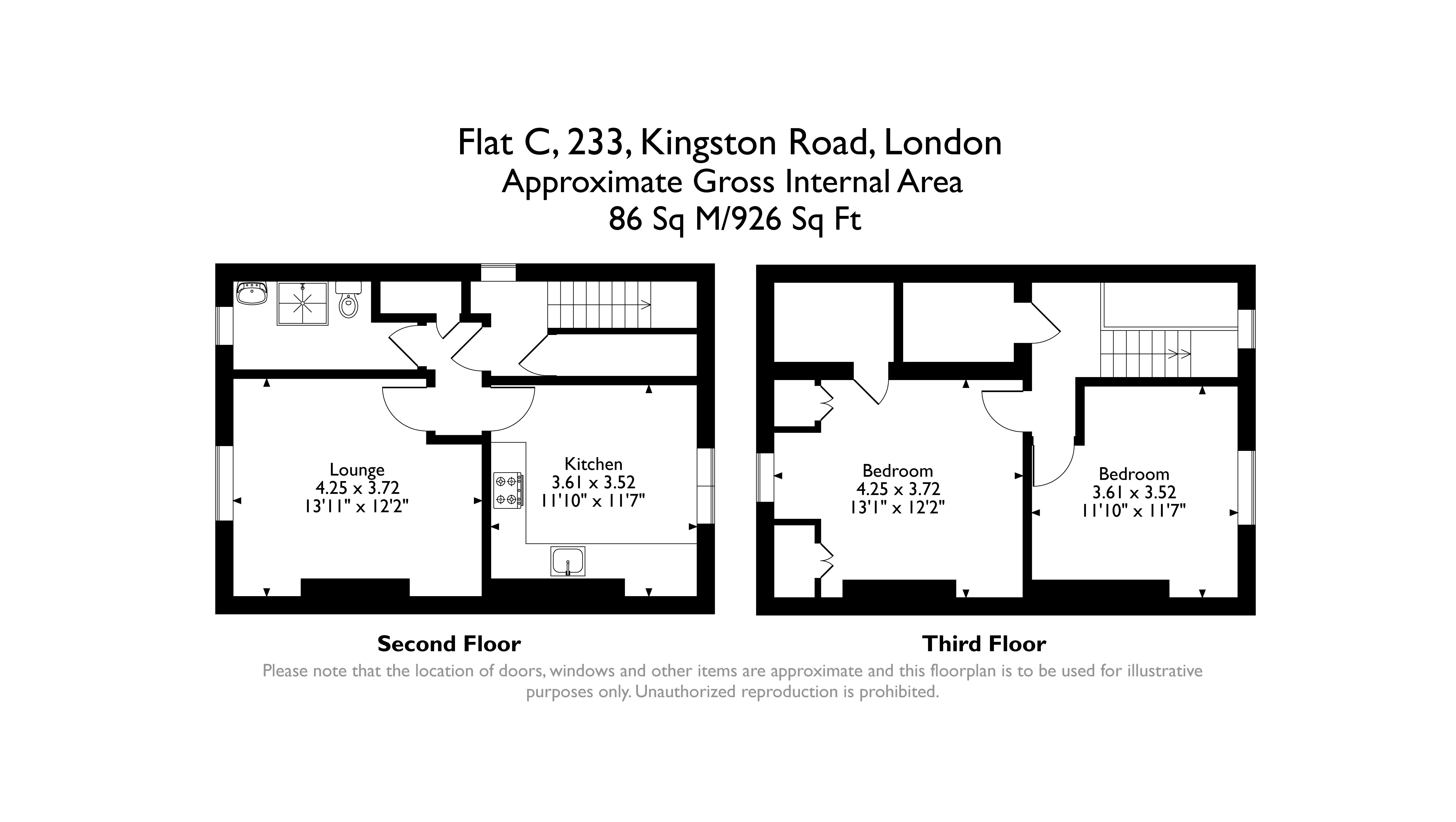 VACANT - Leasehold Self Contained Second and Third Floor Maisonette