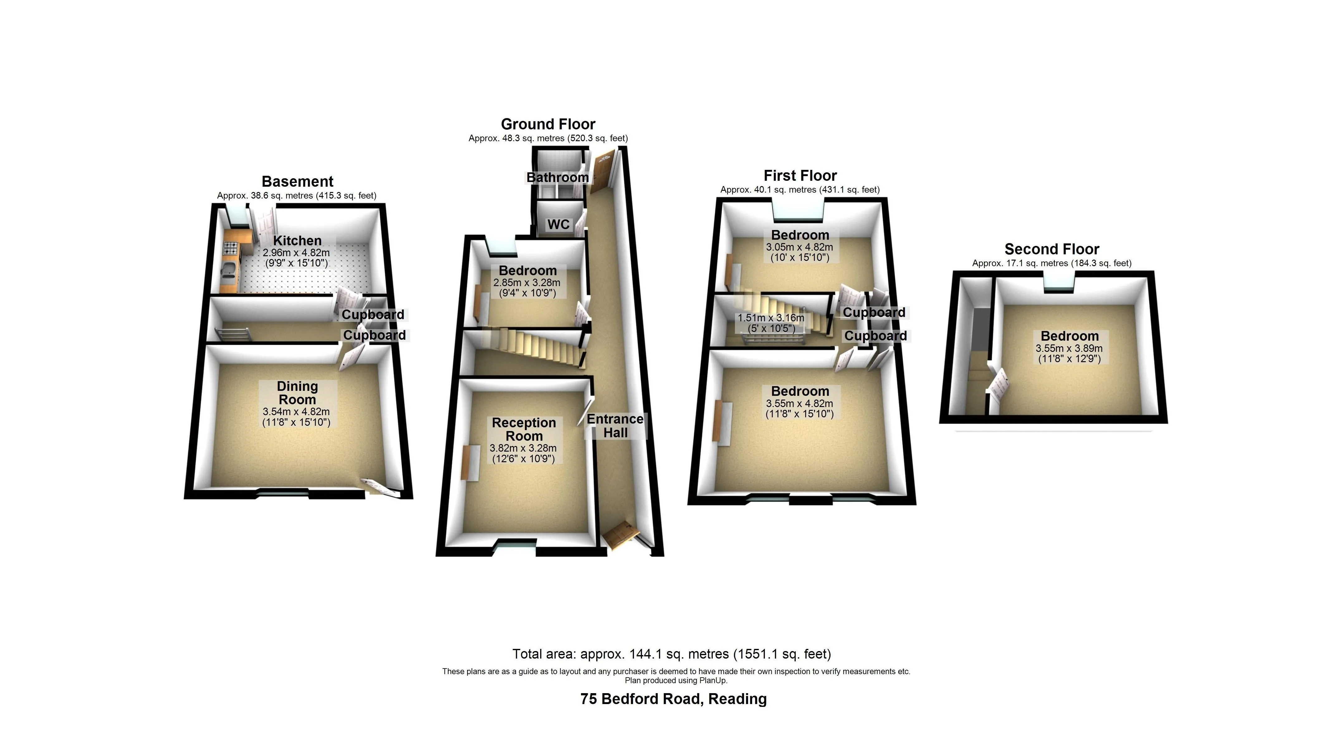 VACANT - Freehold Mid Terrace Four Storey House with Potential