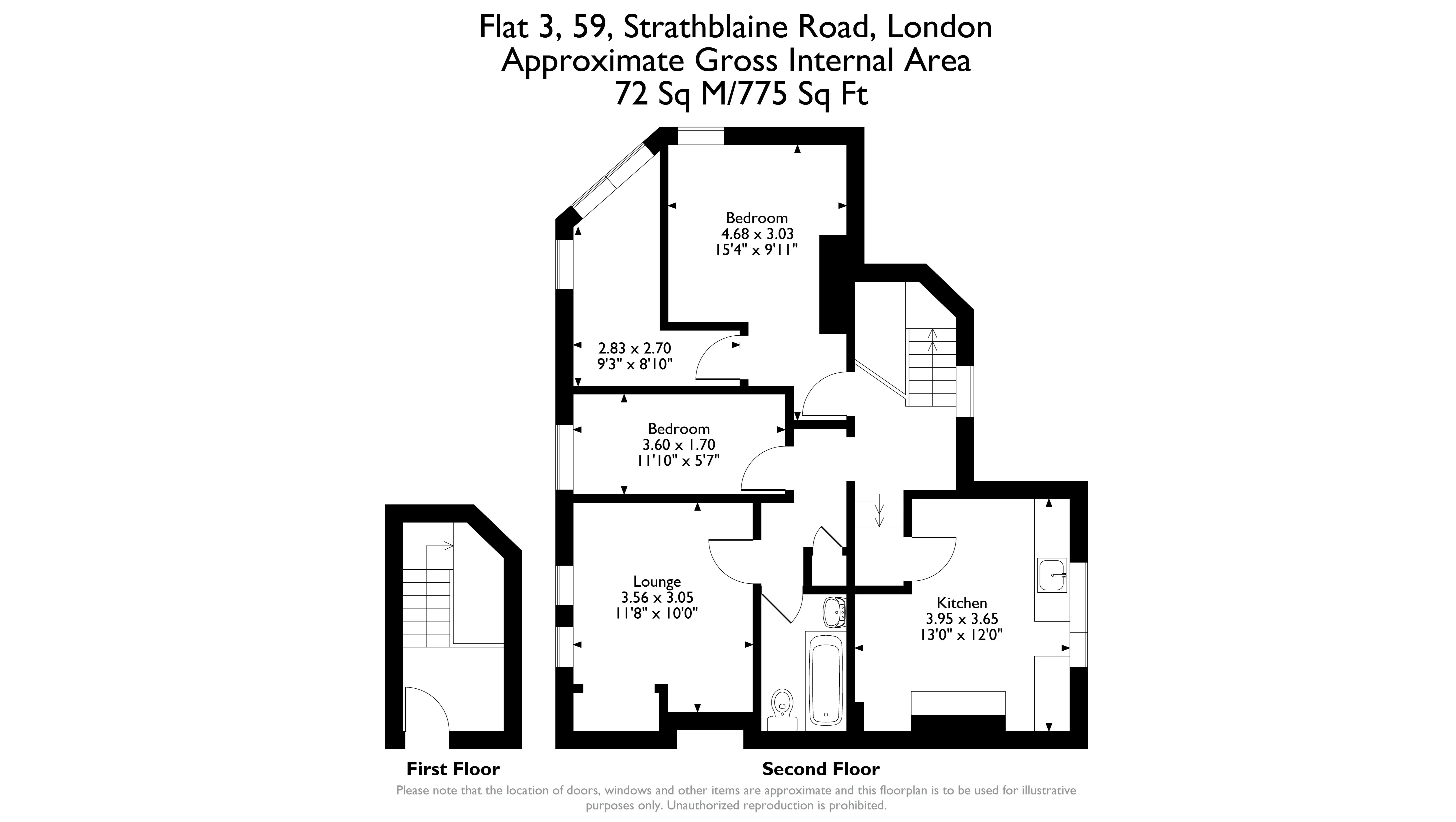 VACANT - Leasehold Self Contained Second Floor Flat