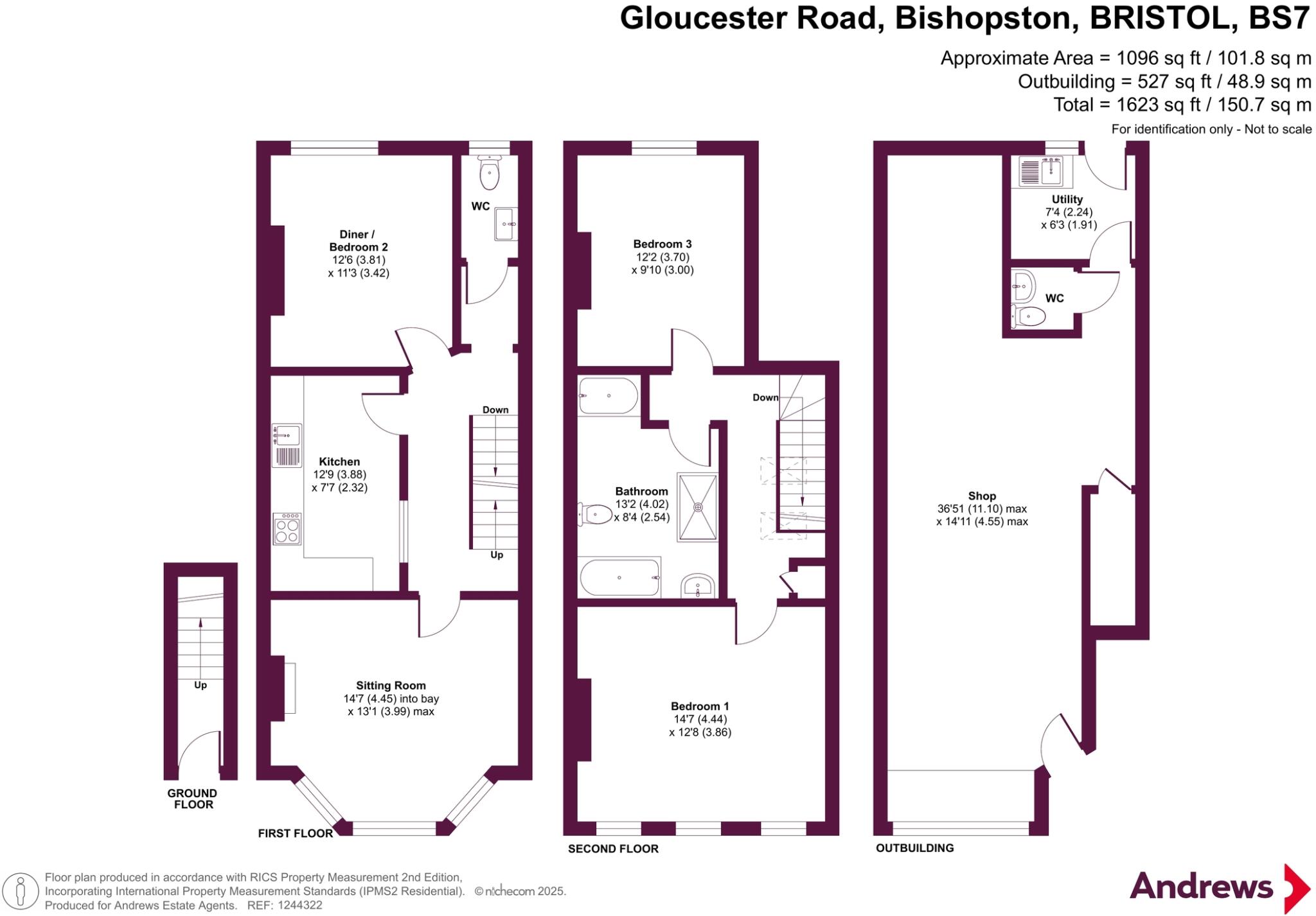 3 bed Maisonette