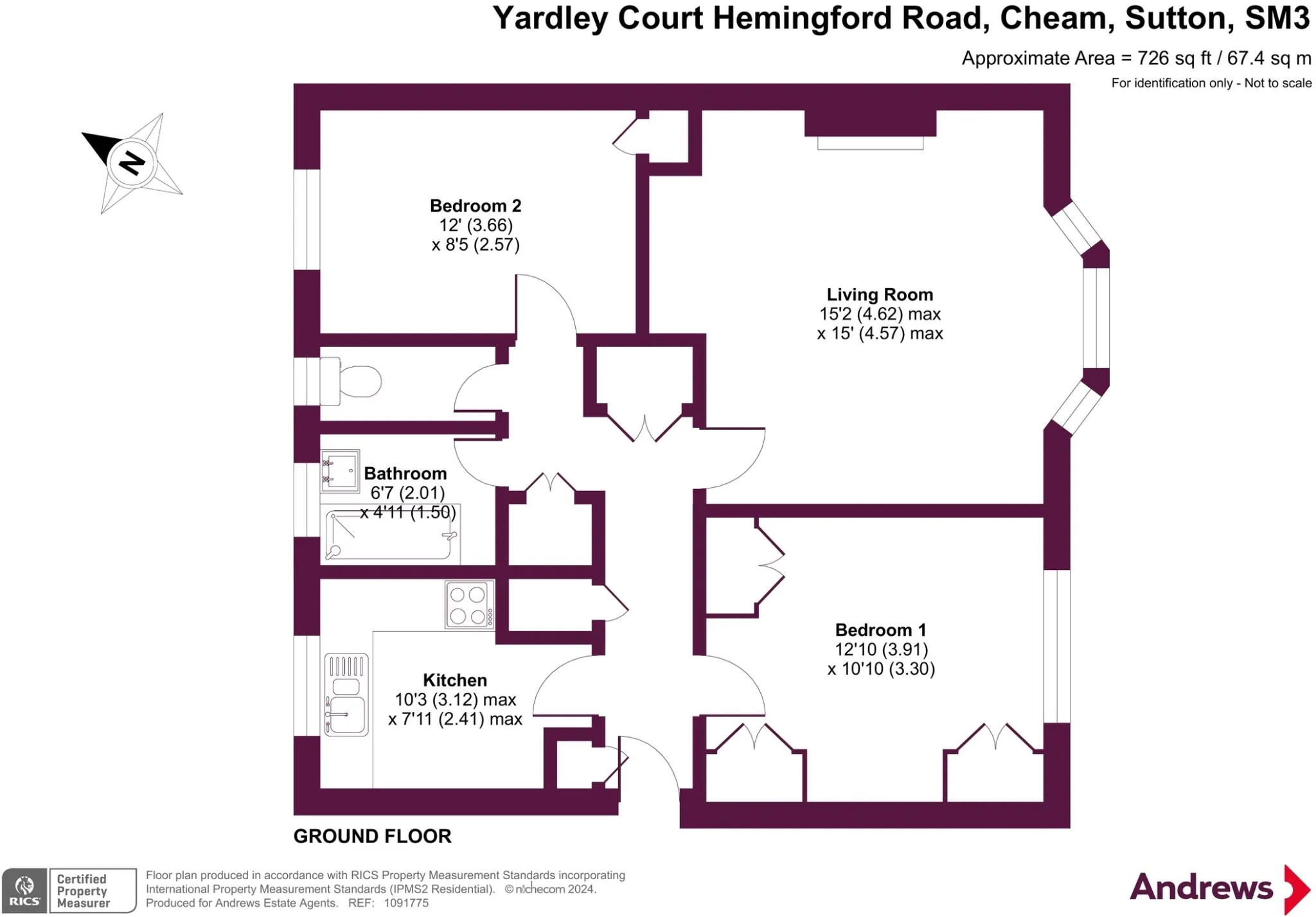 2 bed Block of Apartments