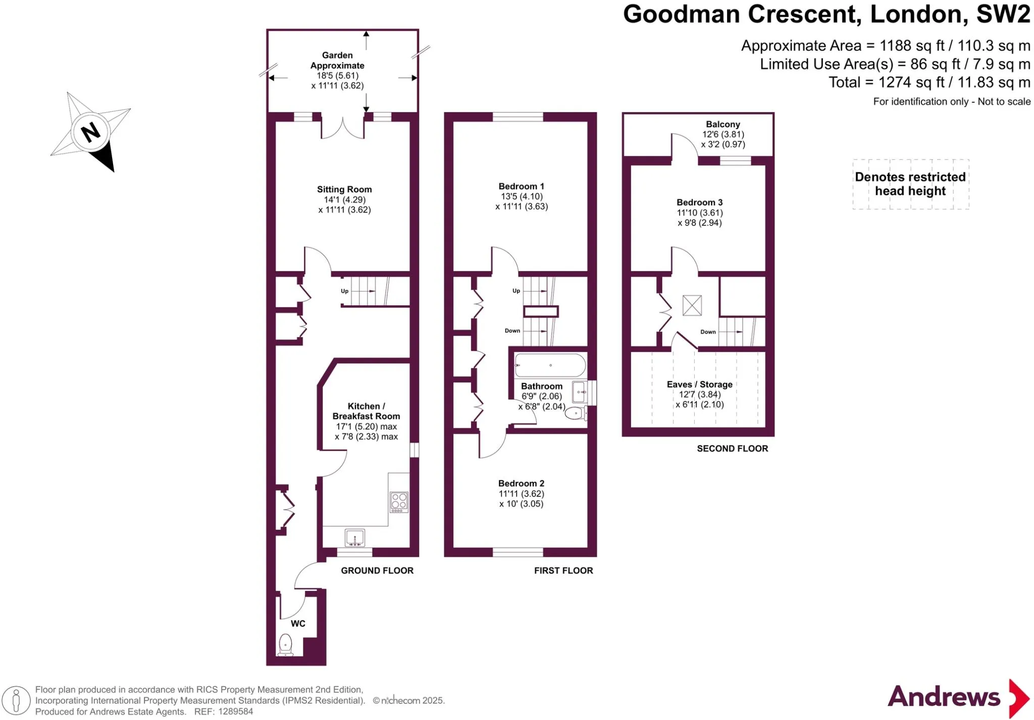 3 bed House