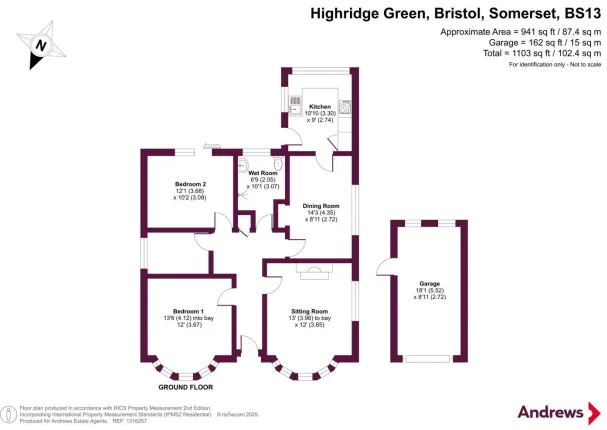 2 bed Detached Bungalow