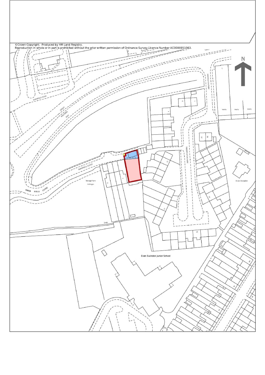 Property for Auction in South West - Land On The East Side Of Barnfield Close, Swindon, Wiltshire SN2 2DP
