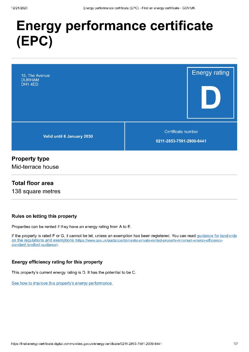 15 The Avenue, Durham, County Durham, DH1 4ED