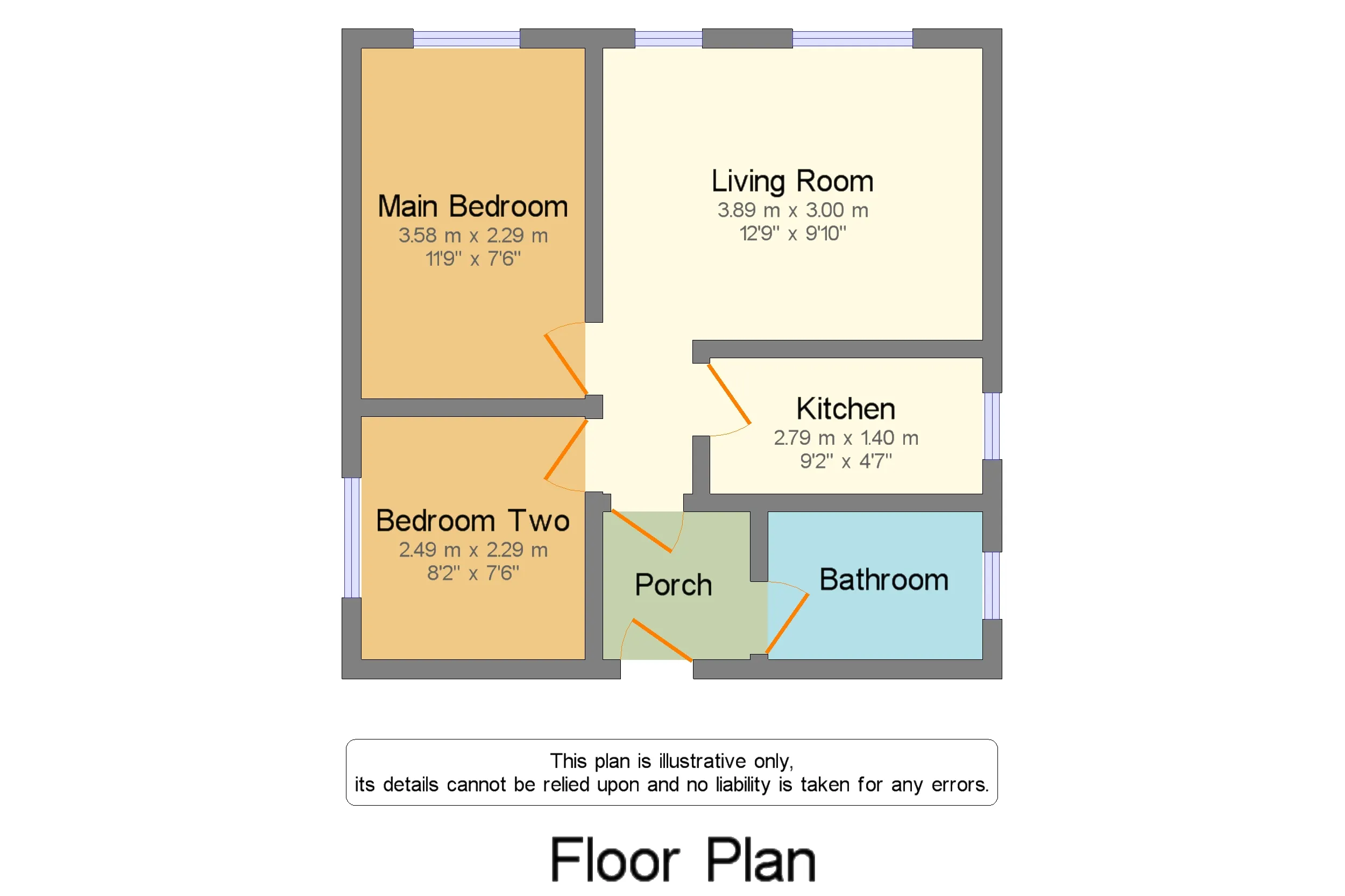 2 bed Ground Flat