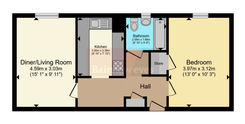 1 bed Apartment