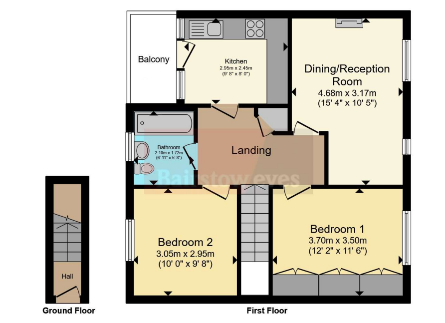 2 bed Maisonette