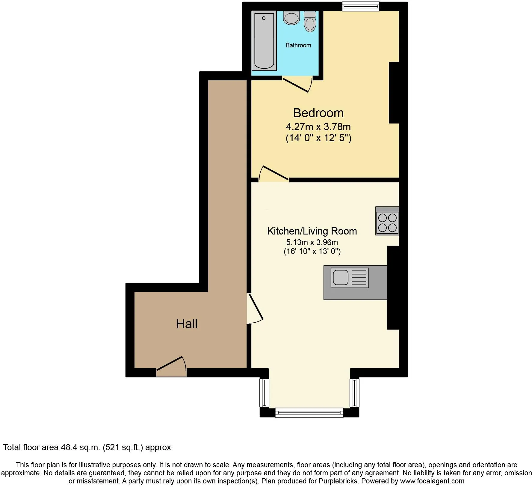 1 bed Studio
