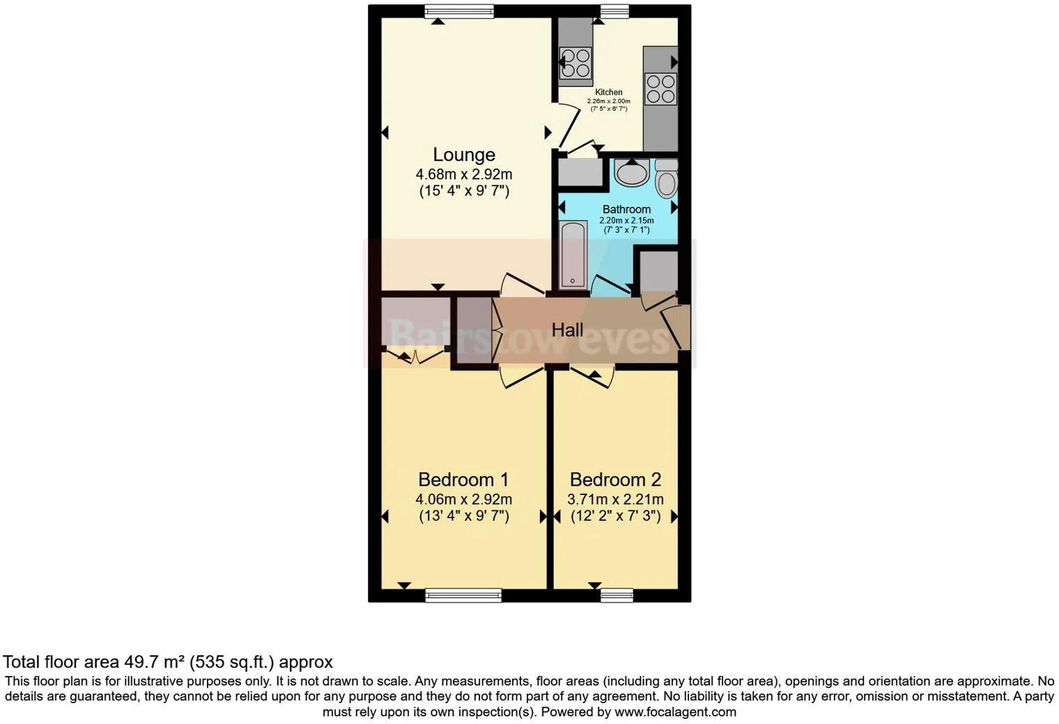 2 bed Ground Flat
