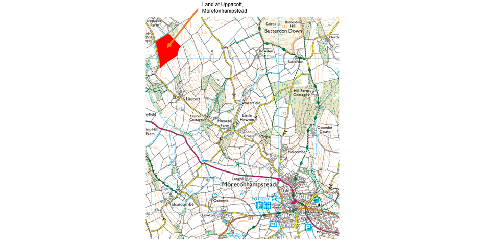 20.01 Acres of Land at Uppacott, Moretonhampstead