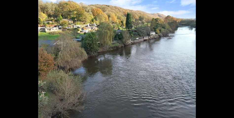 Two bedroom riverside chalet built on stilts to prevent the risk of flooding