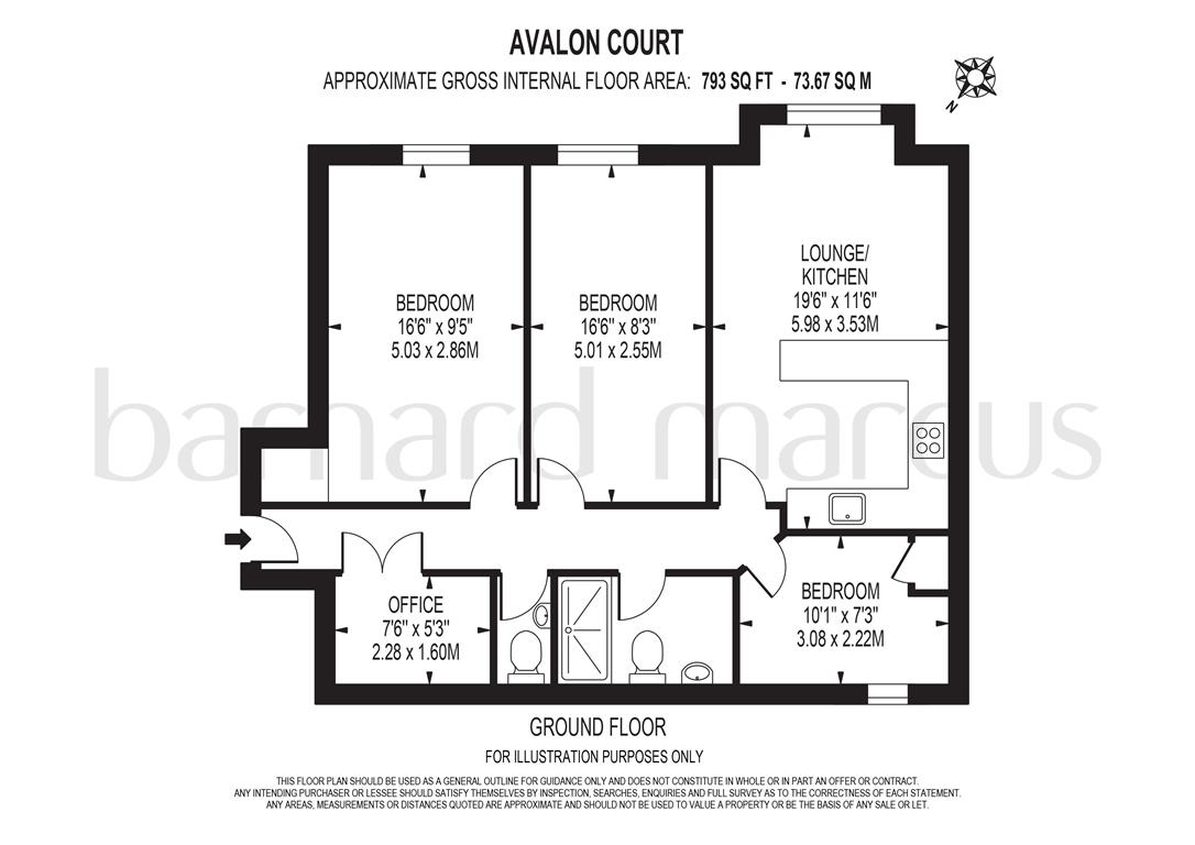 3 bed Ground Flat