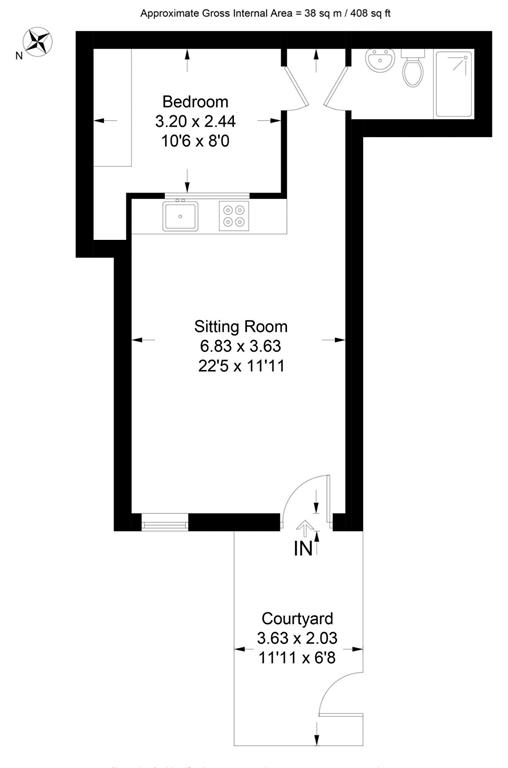 1 bed Studio