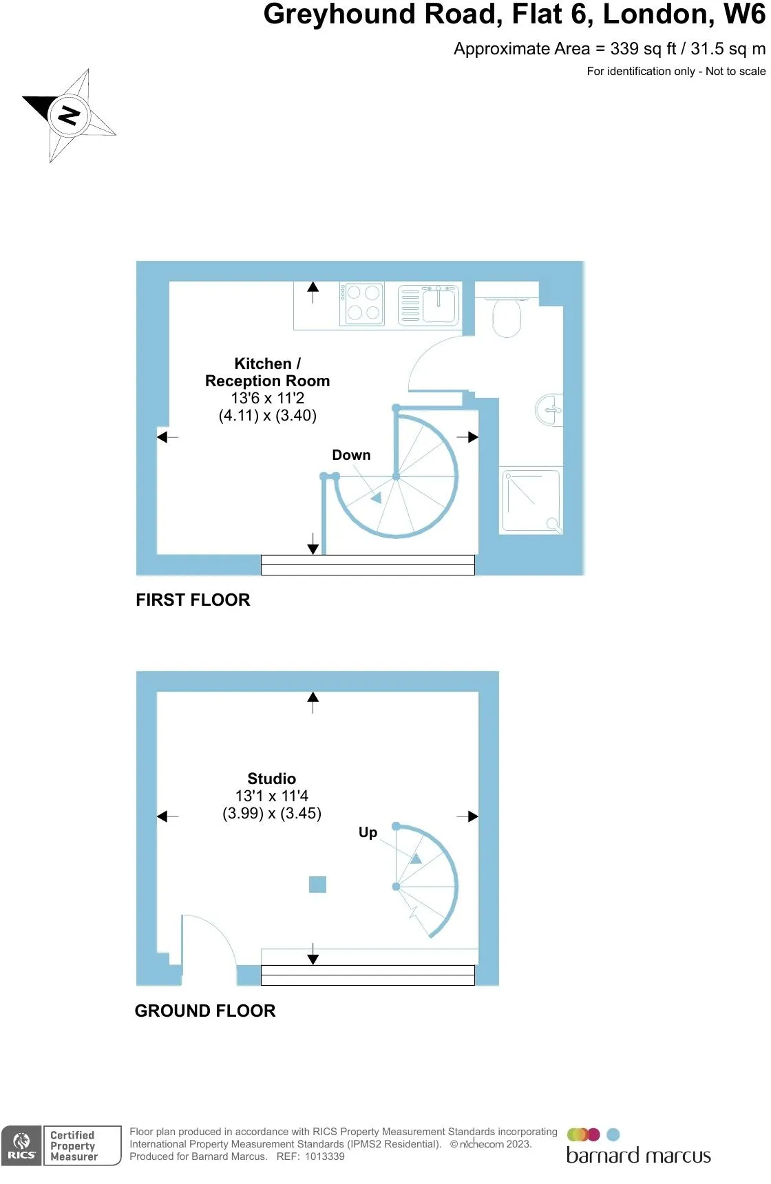1 bed Studio