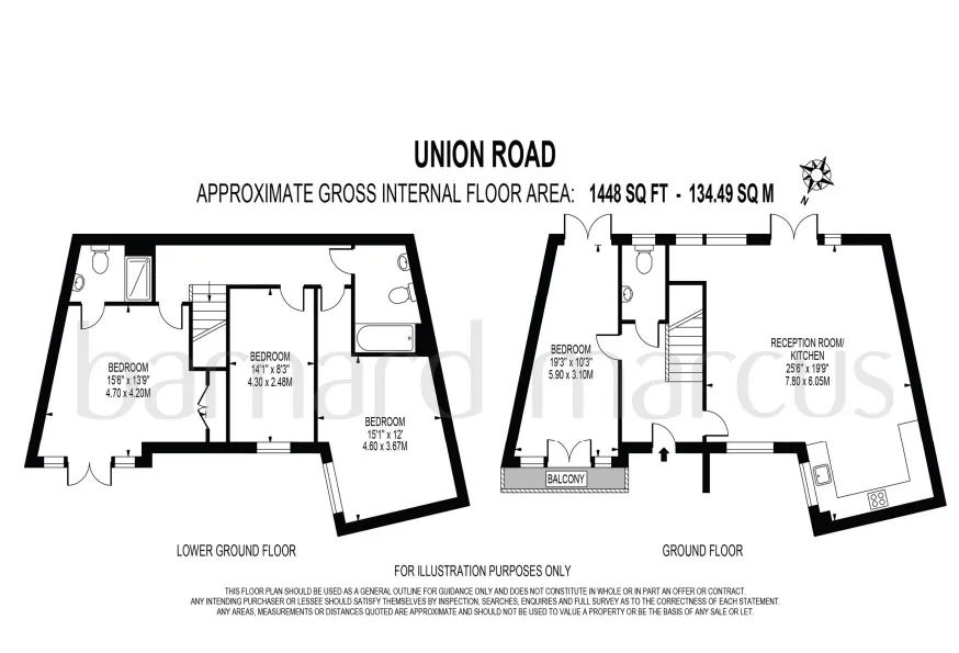 4 bed Ground Flat